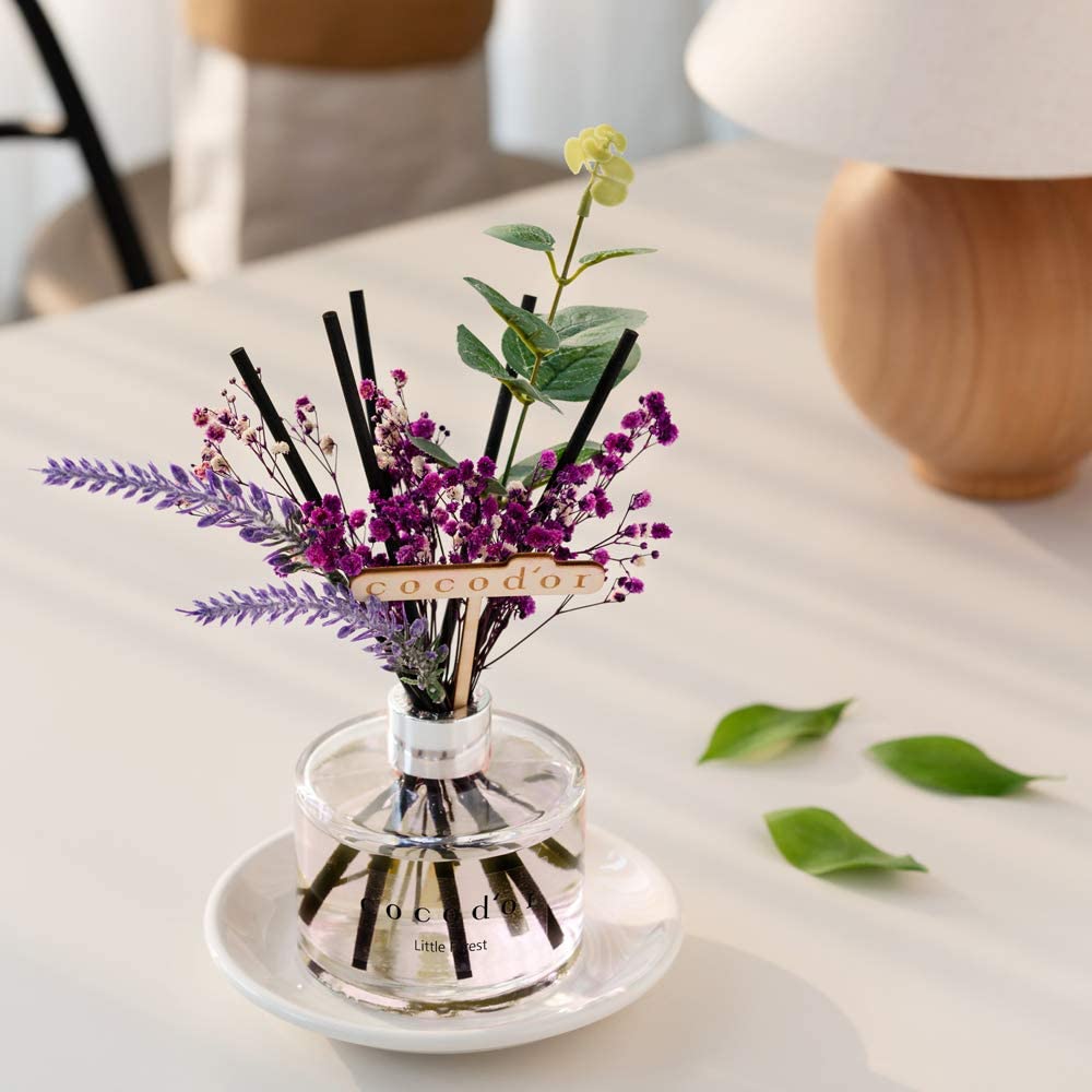 Cocodor April Breeze Diffusore a Bastoncini 200 ml – Profumatore per Ambiente Floreale con Bacche Dolci, Note Polverose e Fiori Decorativi Lavanda/Gypsophila - immagine 6